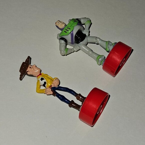 2 Toy Story Buzz Lightyear Woody Disney Small Figure Lot Birthday Cake Topper - Picture 5 of 7